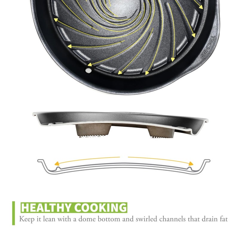 TECHEF - Korean BBQ Nonstick Grill Pan, KBBQ Grill Pan, PFOA-Free, Dishwasher Oven Safe, Made in Korea (Black) - Image 4